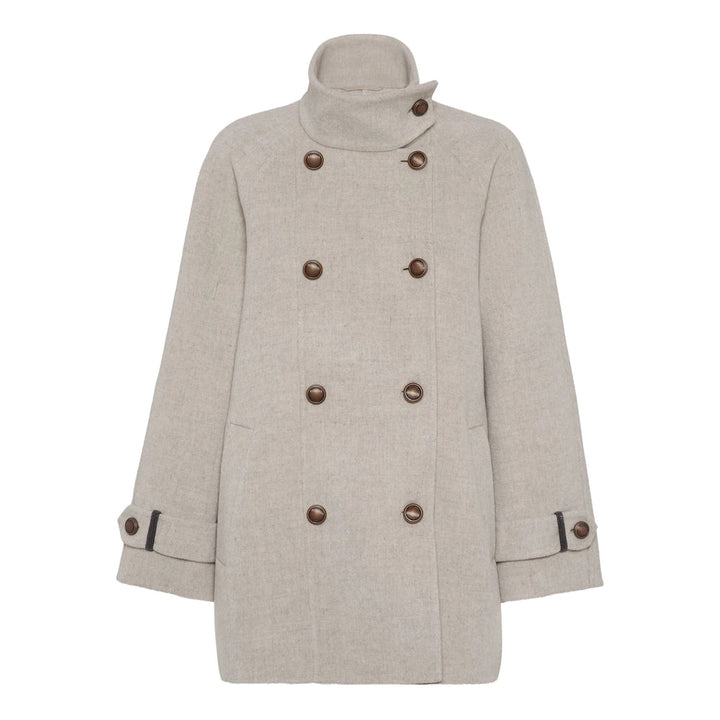 Brunello Cucinelli Neutrals Coats - Double Breasted & Peacoats Women