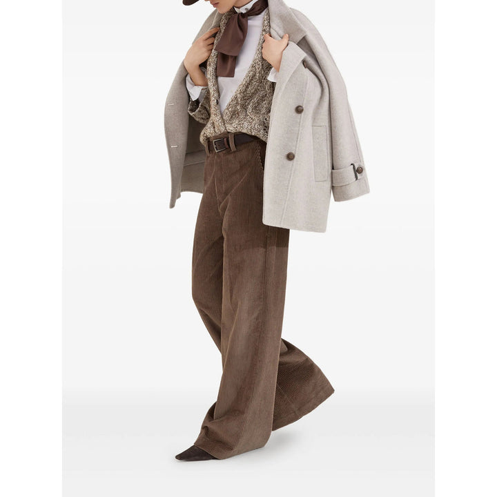 Brunello Cucinelli Neutrals Coats - Double Breasted & Peacoats Women