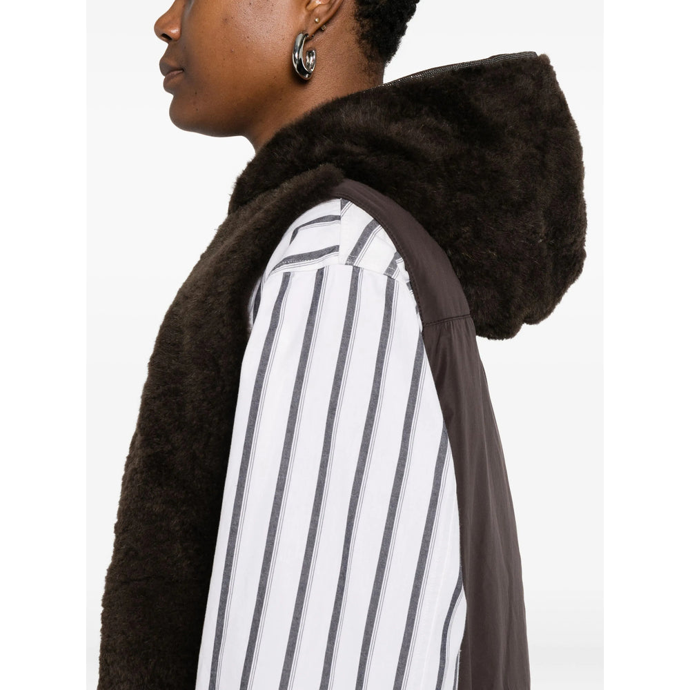 Brunello Cucinelli Brown Jackets - Waistcoat & Gilets Women