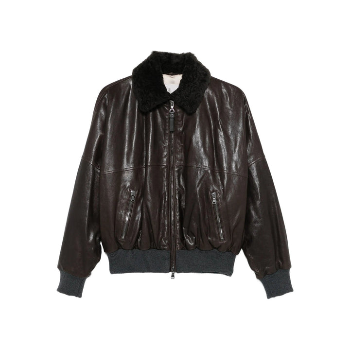 Brunello Cucinelli Brown Jackets - Leather Jackets Women