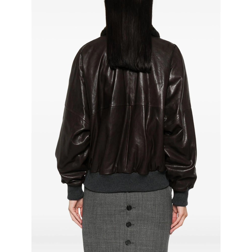 Brunello Cucinelli Brown Jackets - Leather Jackets Women
