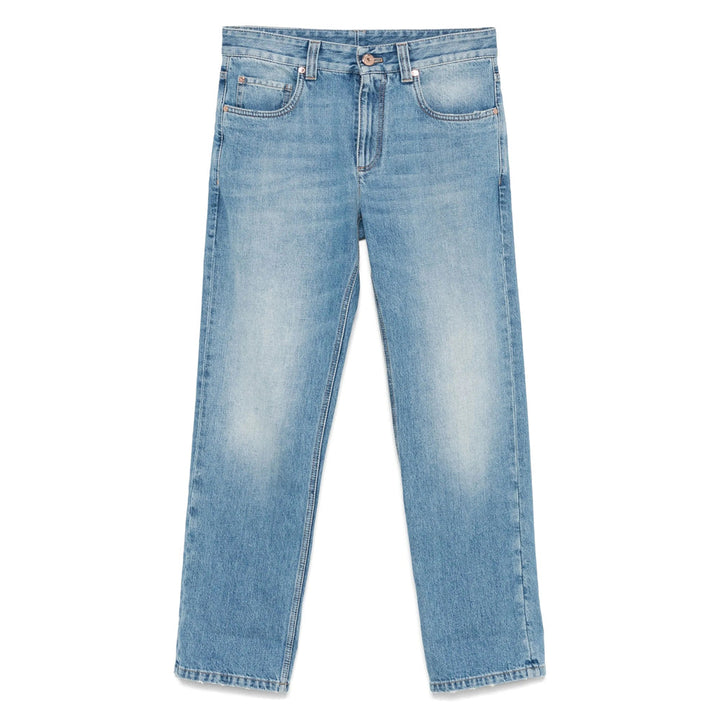 Brunello Cucinelli Blue Denim - Straight-Leg Jeans Women