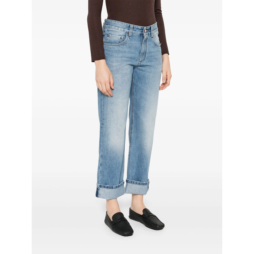 Brunello Cucinelli Blue Denim - Straight-Leg Jeans Women