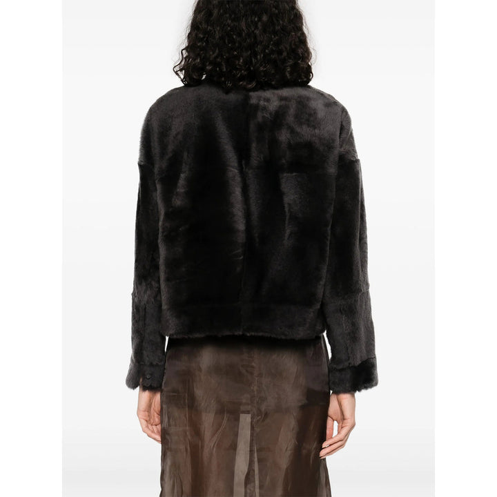 Brunello Cucinelli Grey Jackets - Leather Jackets Women