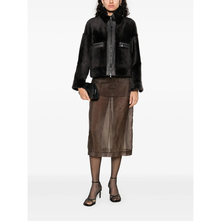 Brunello Cucinelli Grey Jackets - Leather Jackets Women