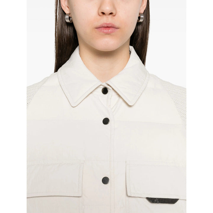 Brunello Cucinelli White Jackets - Puffer Jackets Women