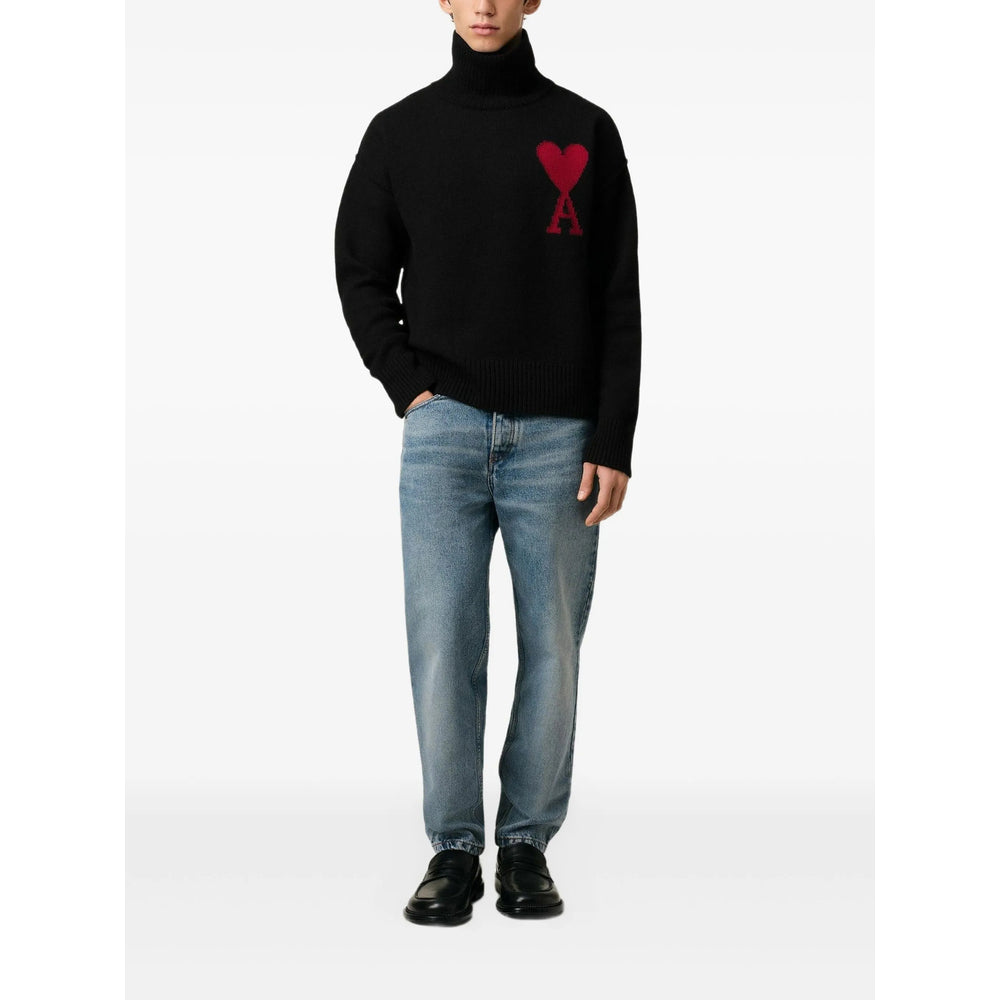 Ami Paris Black Sweaters & Knitwear - Jumpers Men