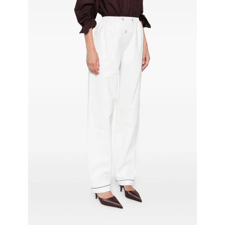 Prada White Trousers - Straight Trousers Women