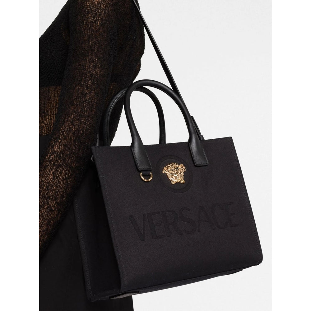 Versace Black Tote Bags Women