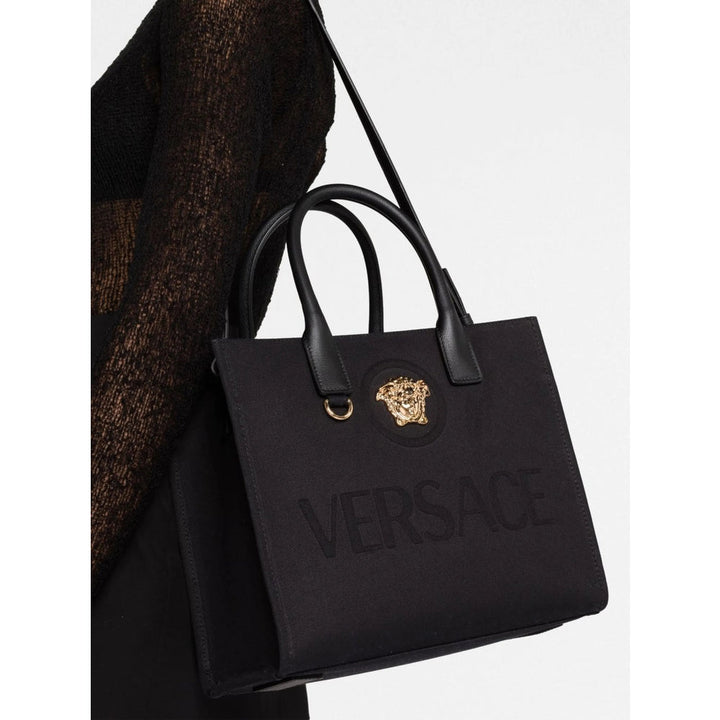 Versace Black Tote Bags Women