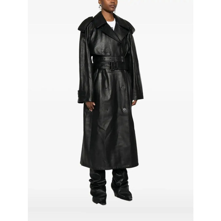 Balenciaga Black Coats - Leather Coats Women