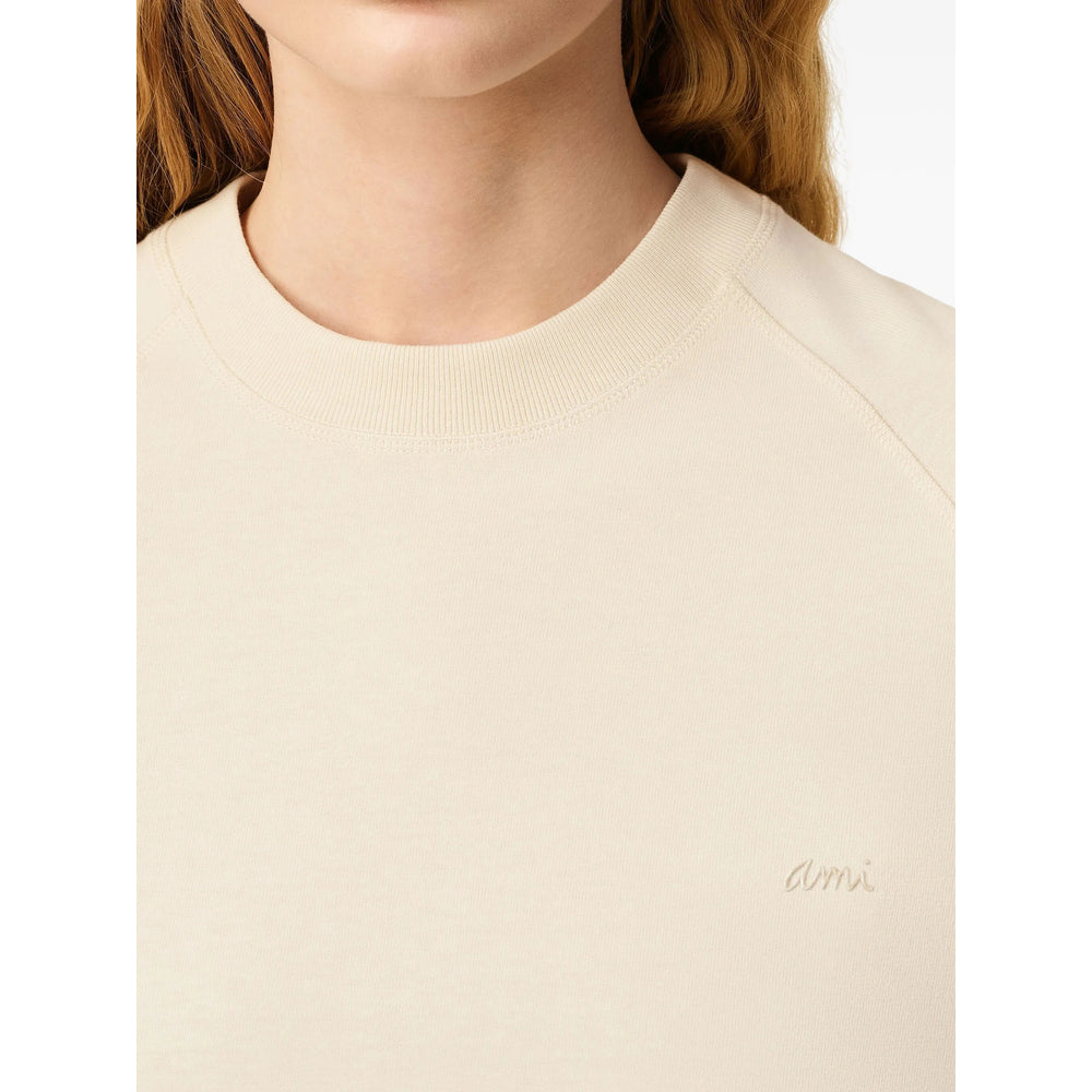 Ami Paris Neutrals T-Shirts & Vests - T-Shirts Men