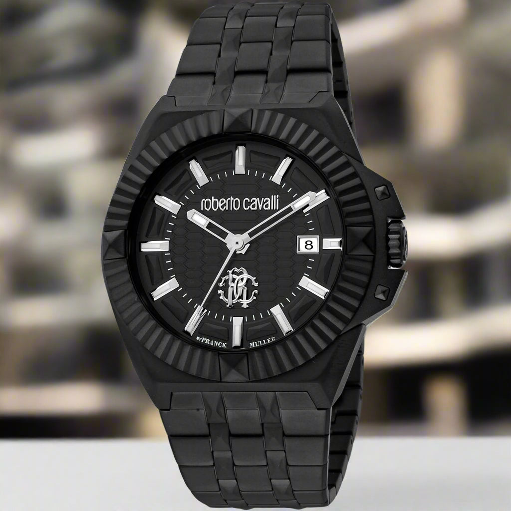 Roberto Cavalli By Franck Muller men's black dial w/date Watches