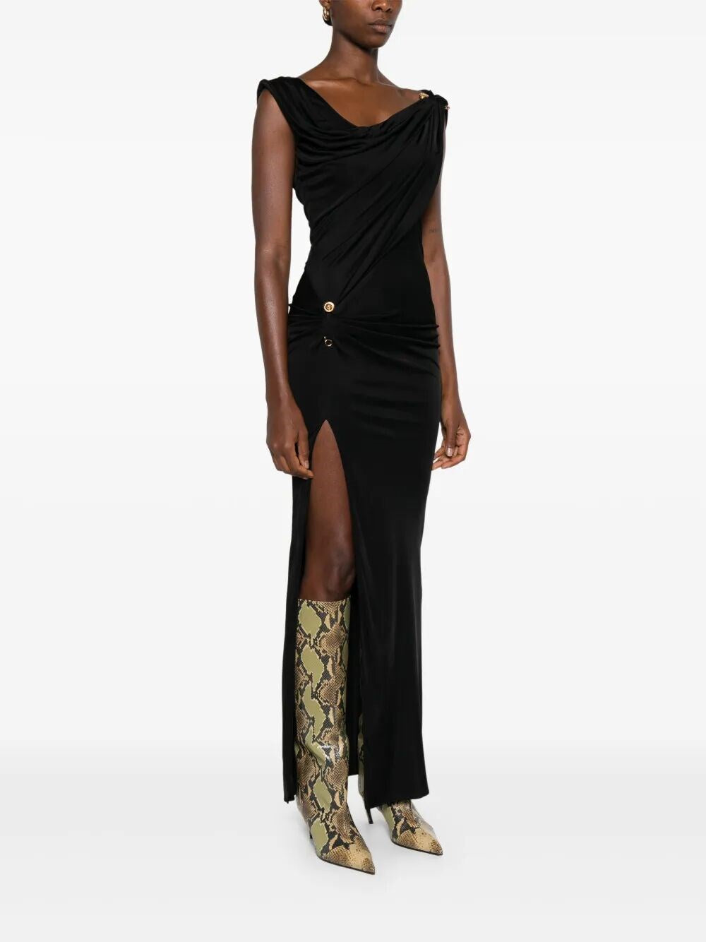 Versace Women Gown `Responsible` Vicose Liquid Jersey