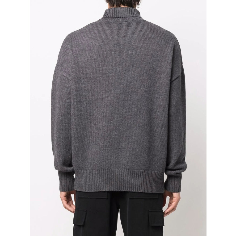 Ami Paris Grey Knitwear - Jumpers Women