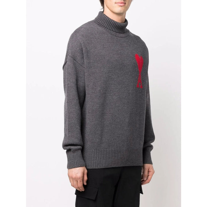 Ami Paris Grey Knitwear - Jumpers Women