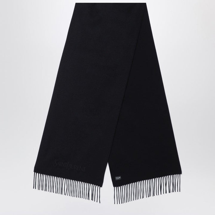 Saint Laurent Black Cashmere Scarf Men
