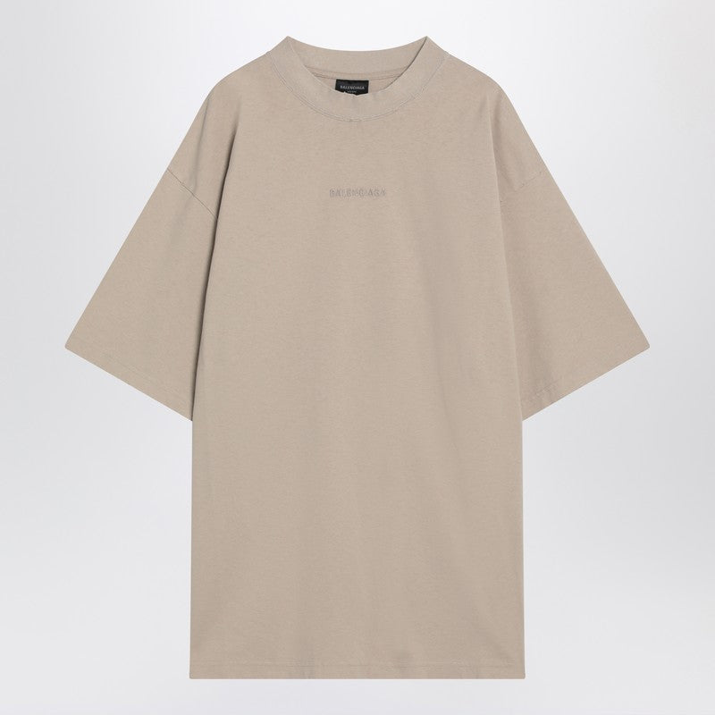 Balenciaga Beige New Balenciaga Back Medium Fit T-Shirt Men