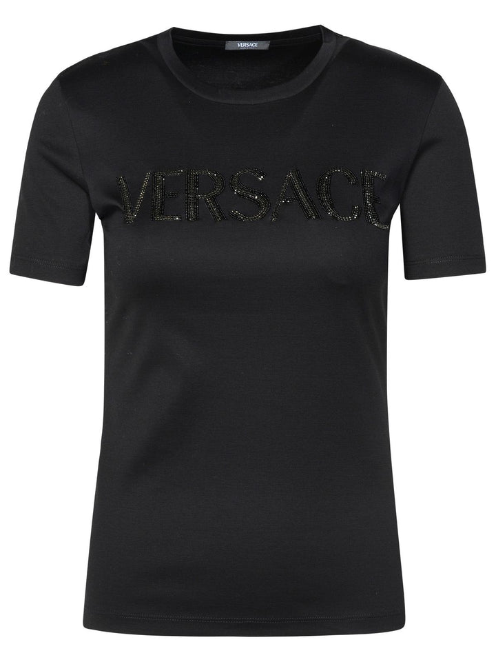 Versace Black Cotton T-Shirt Women