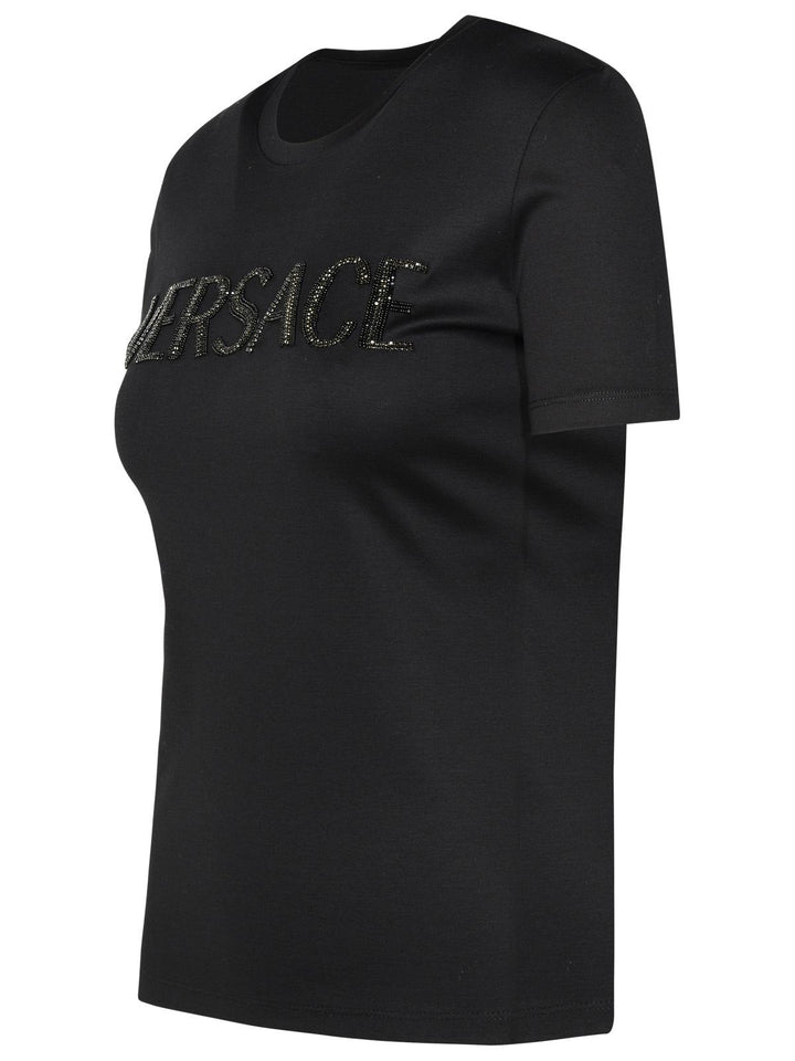 Versace Black Cotton T-Shirt Women