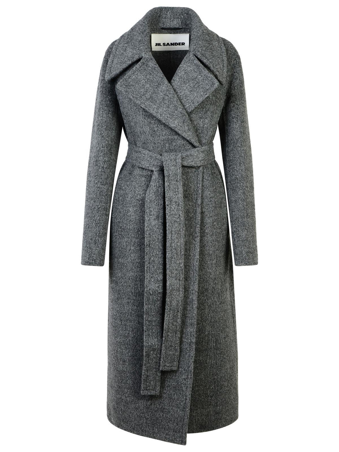Jil Sander Grey Wool Blend Coat Women
