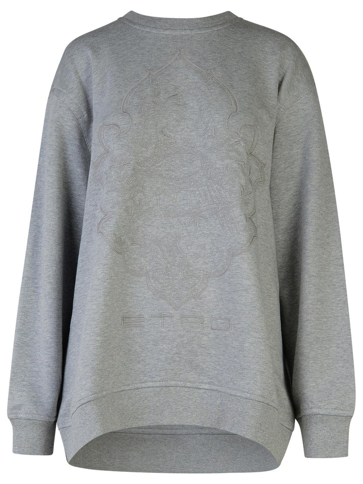 Etro Grey Cotton Sweatshirt Women