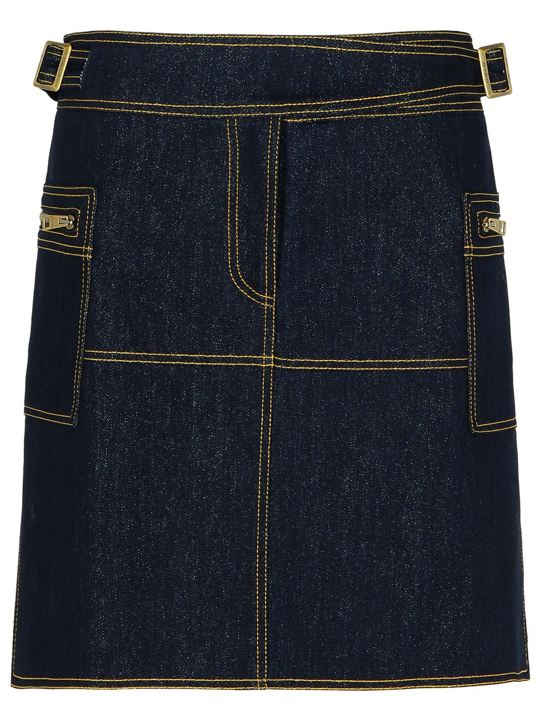 Etro Dark Blue Denim Miniskirt Women
