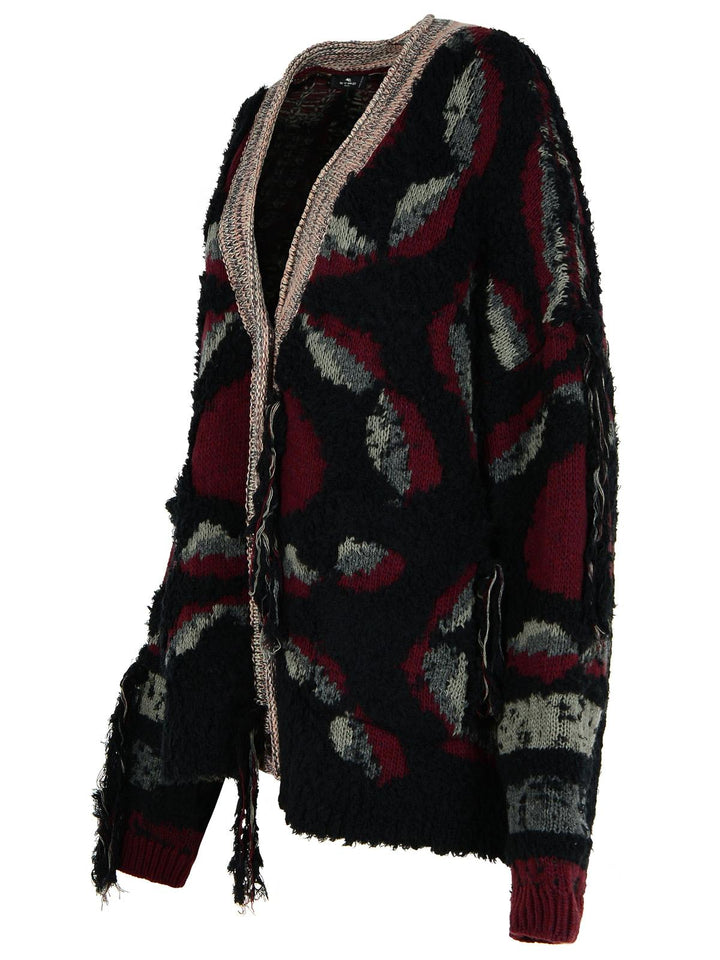 Etro Black Wool Cardigan Women