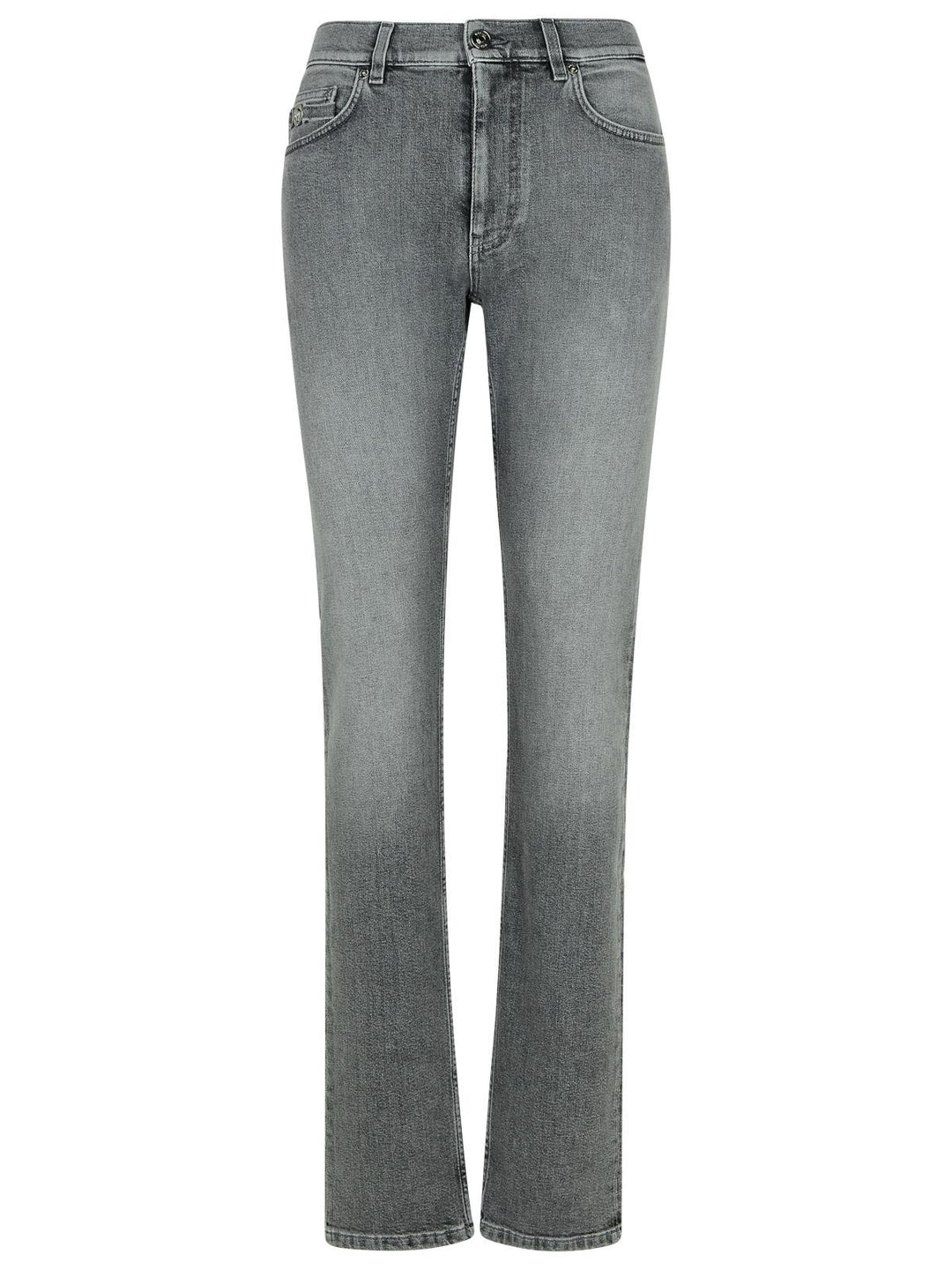 Versace Gray Cotton Jeans Men