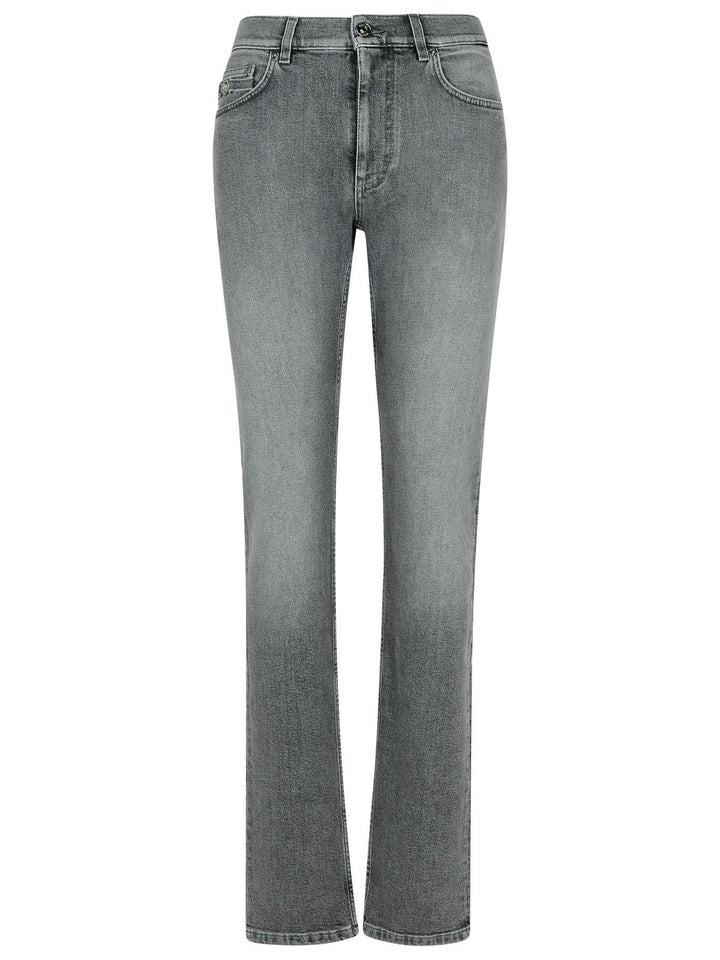Versace Gray Cotton Jeans Men