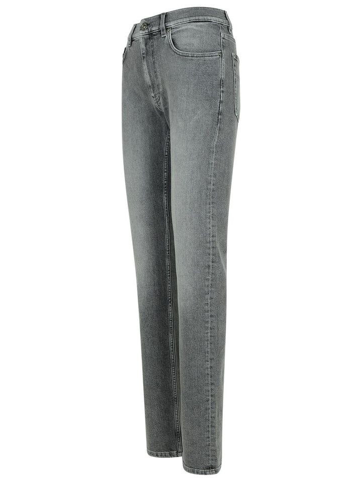 Versace Gray Cotton Jeans Men