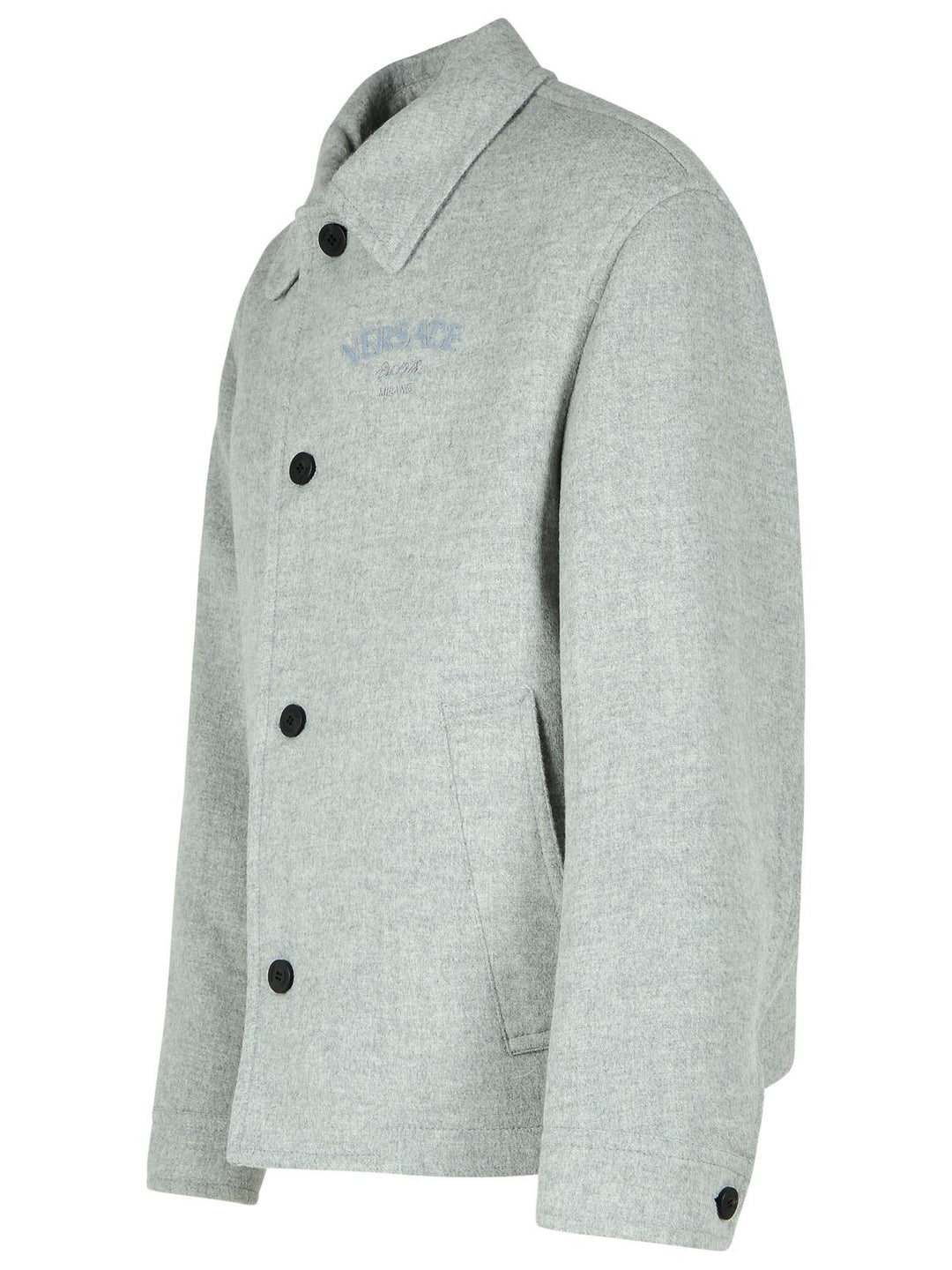 Versace Grey Wool Jacket Men