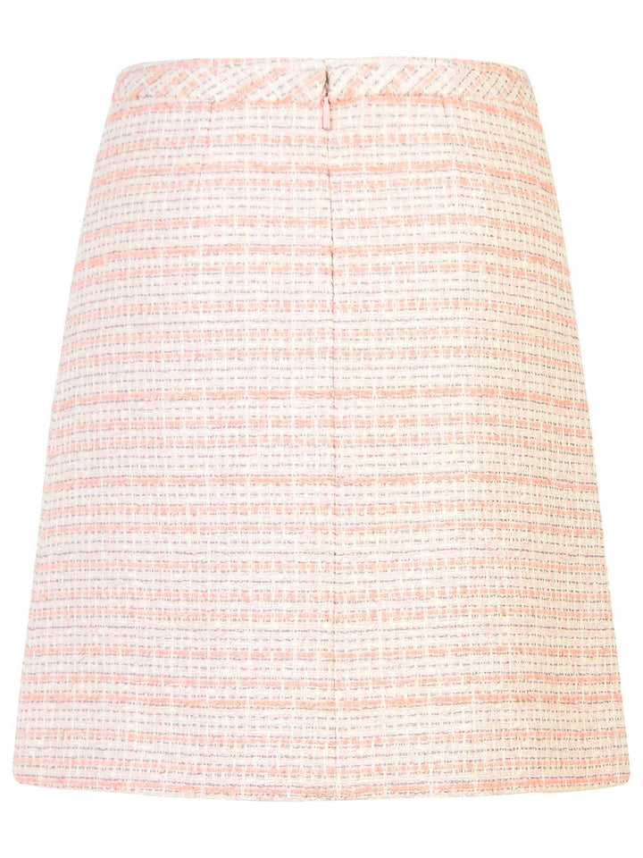 Versace Pink Ribbed Blend Skirt Women