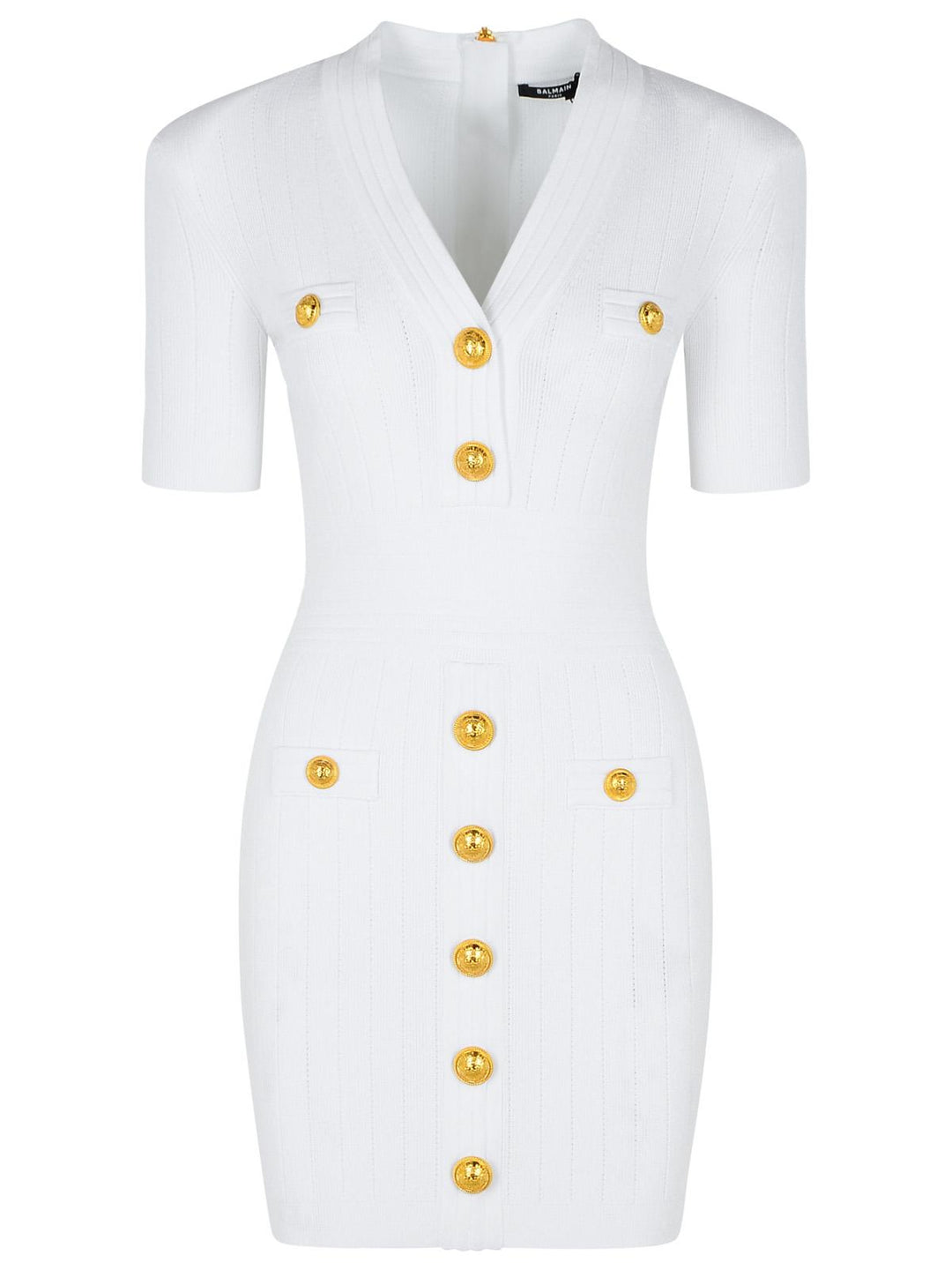 Balmain White Viscose Blend Dress Women