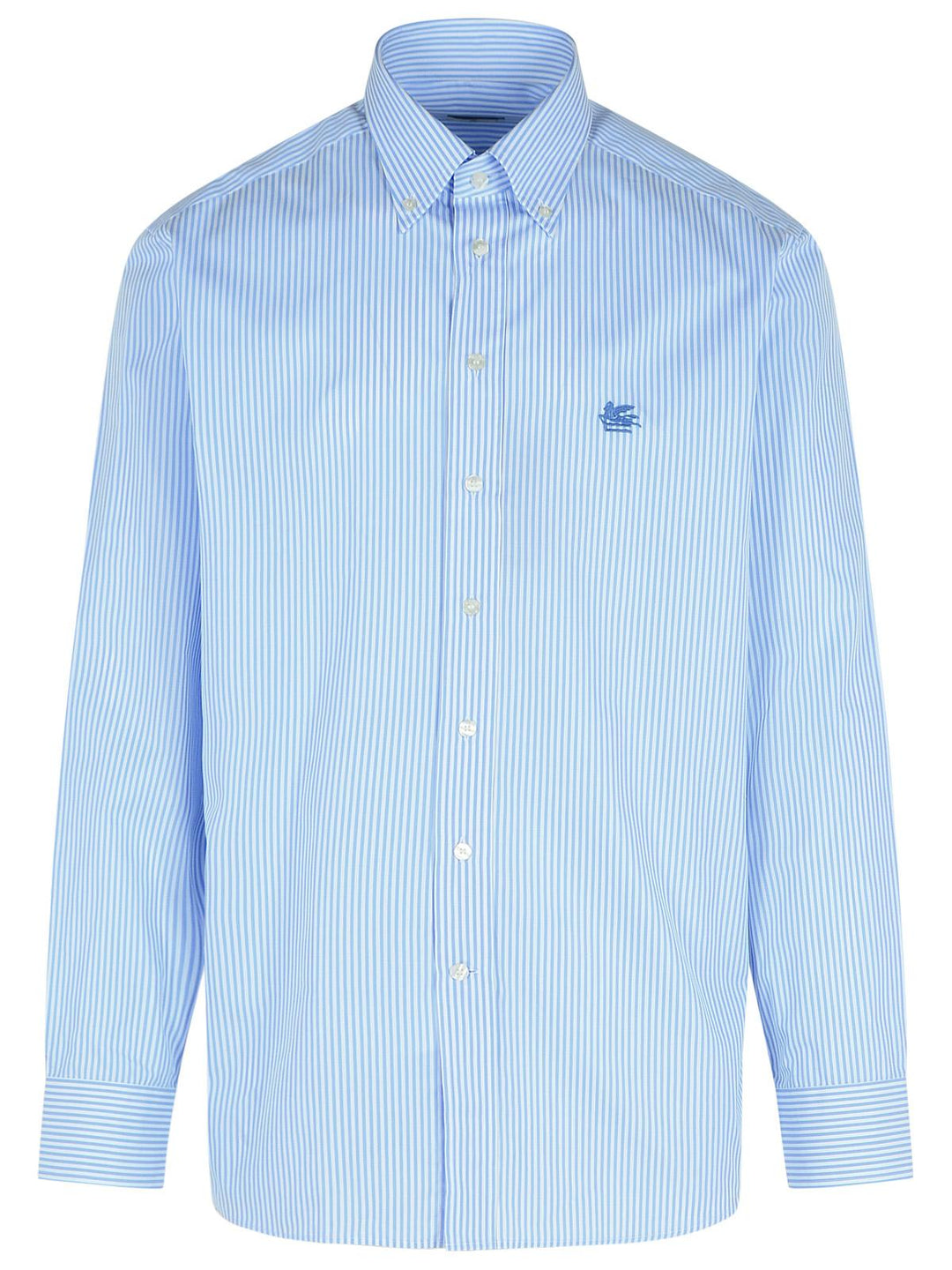 Etro Light Blue Cotton Shirt Men