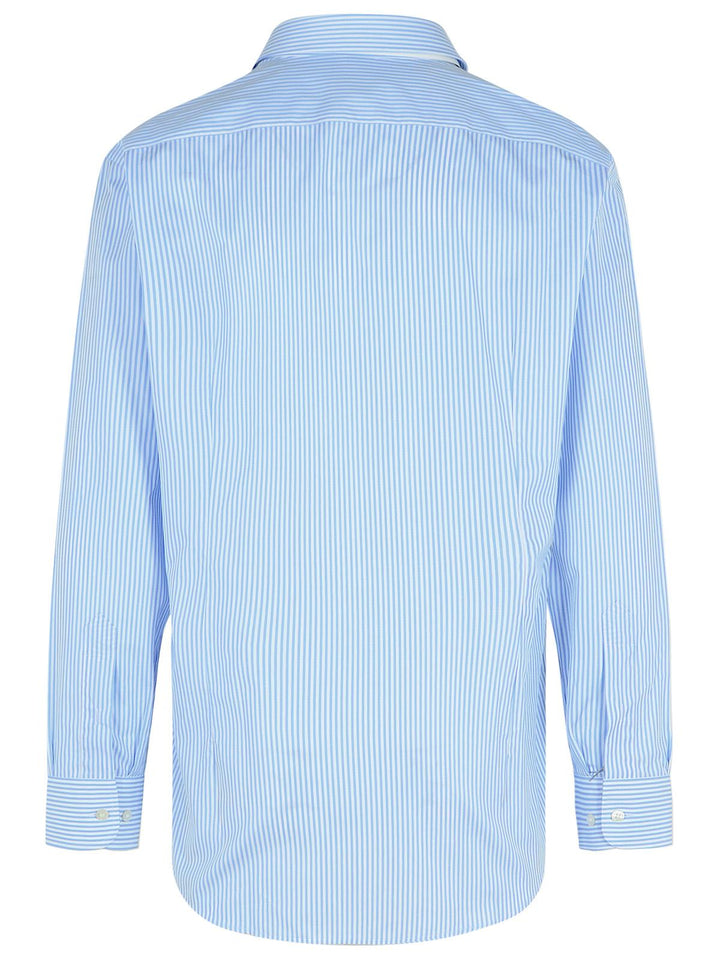 Etro Light Blue Cotton Shirt Men