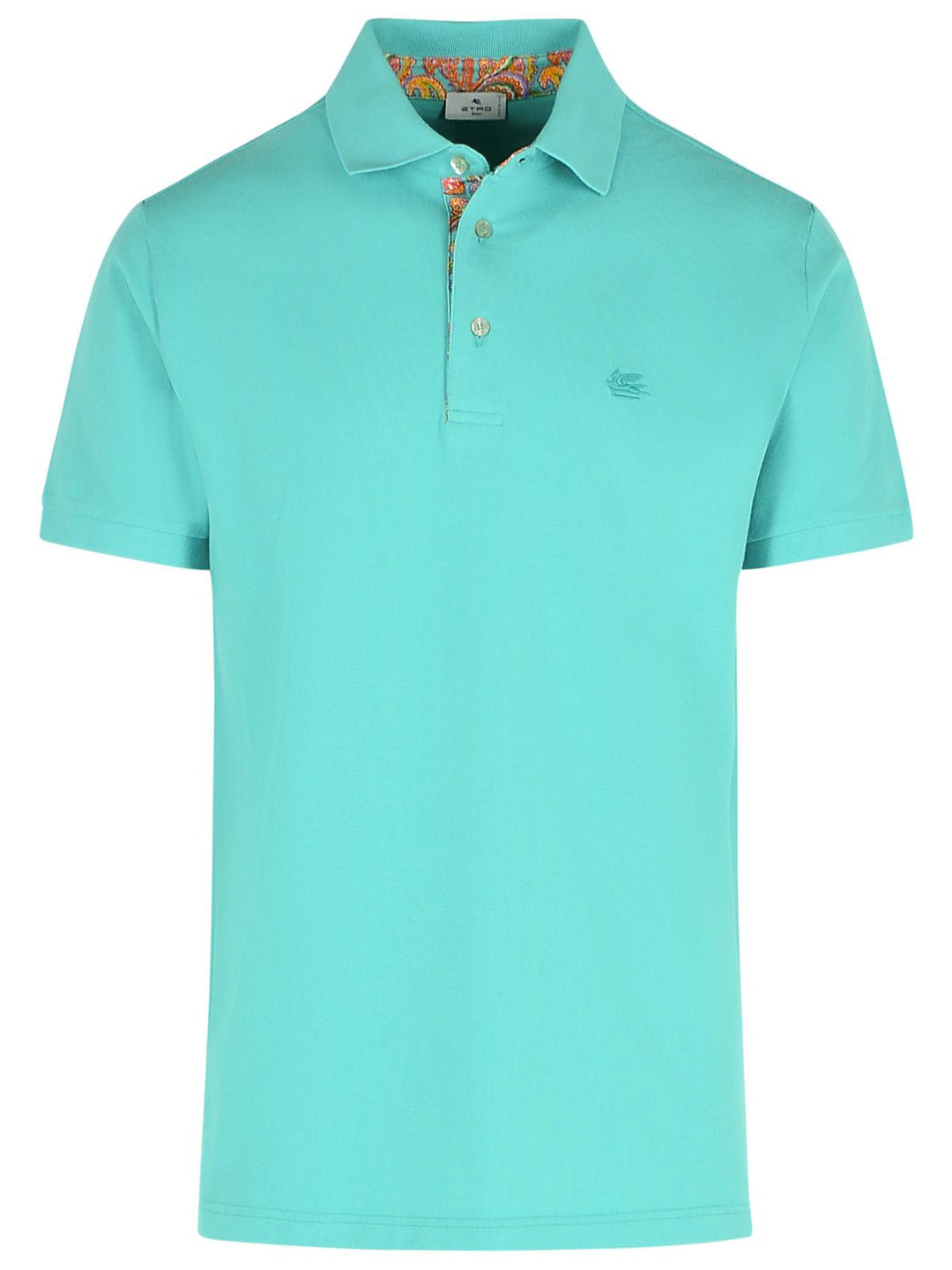 Etro 'Roma' Polo Shirt In Light Blue Cotton Men