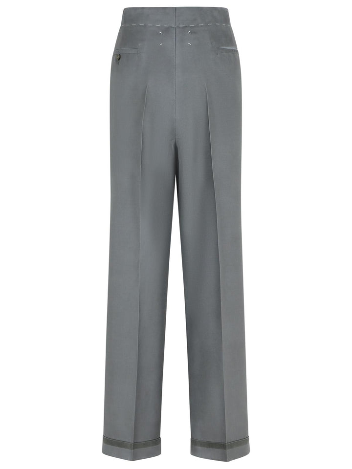 Maison Margiela Grey Mohair Blend Trousers Women
