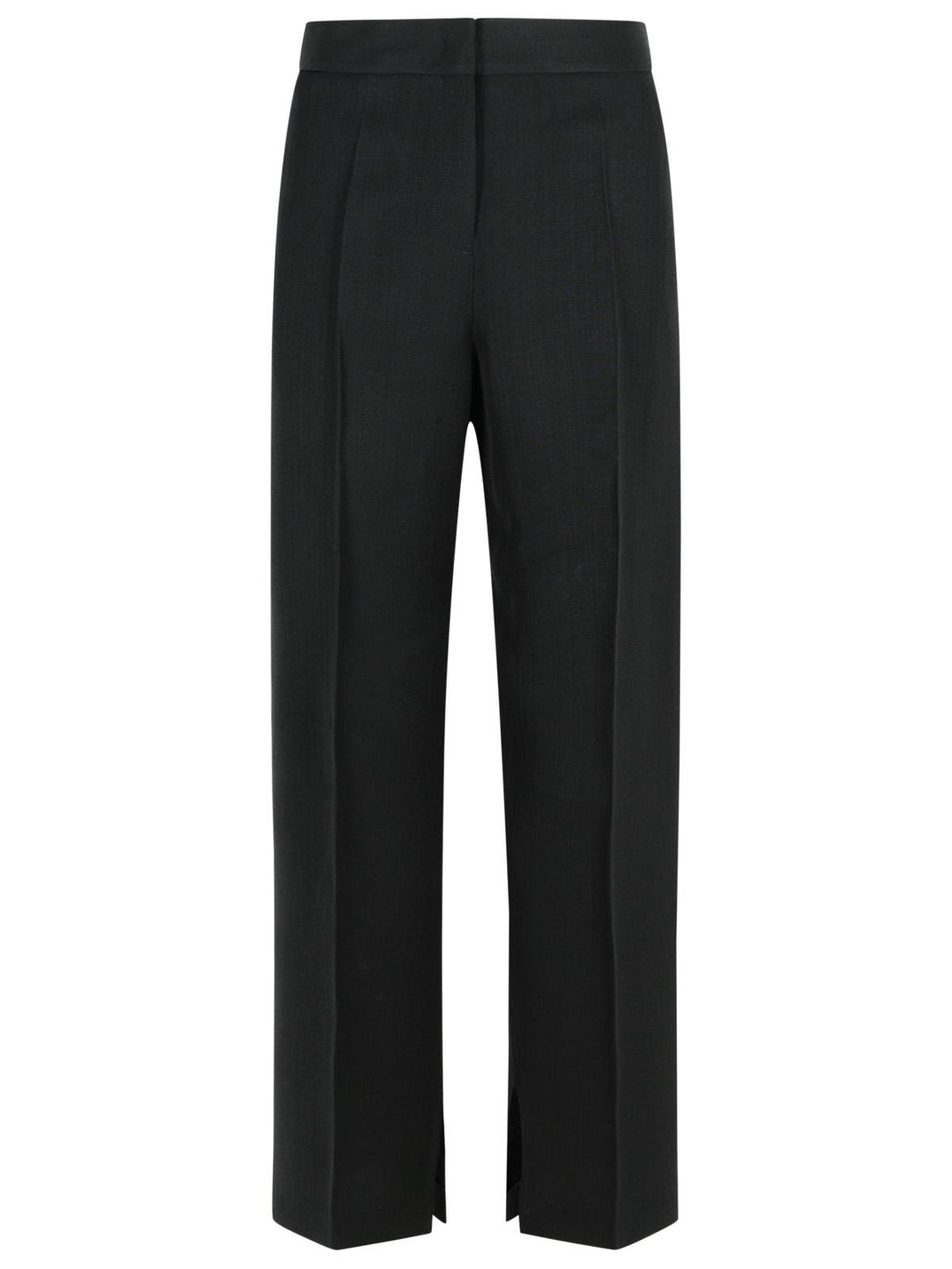 Jil Sander Black Viscose Blend Trousers Women