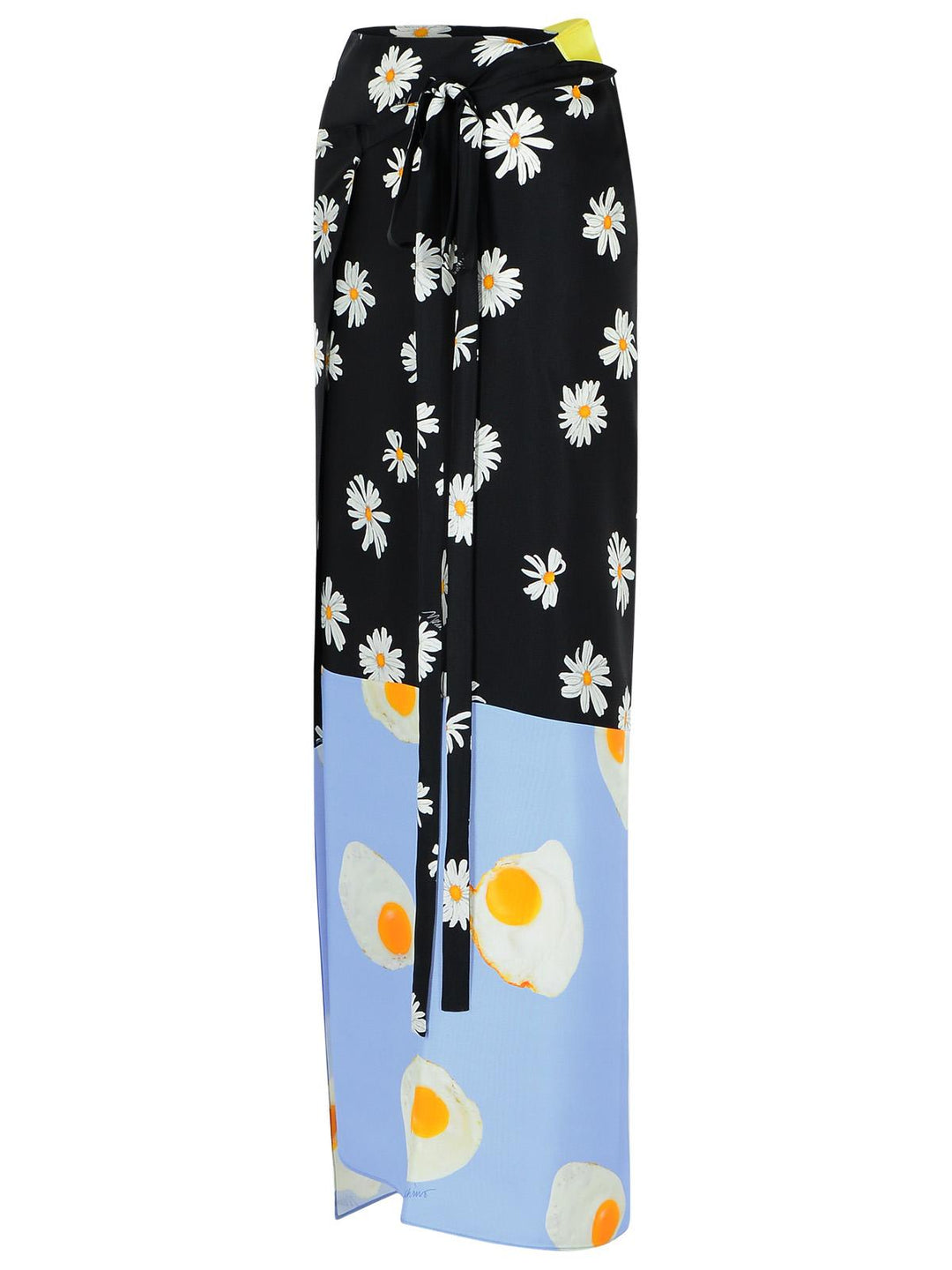 Moschino 'Patchwork' Black Silk Skirt Women