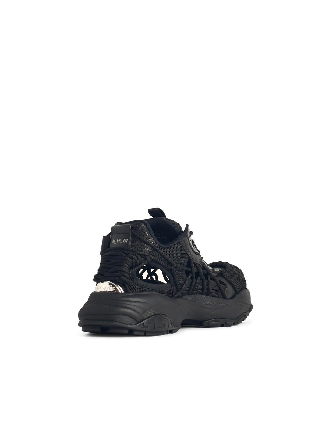Versace 'Mercury' Black Leather Blend Sneakers Men