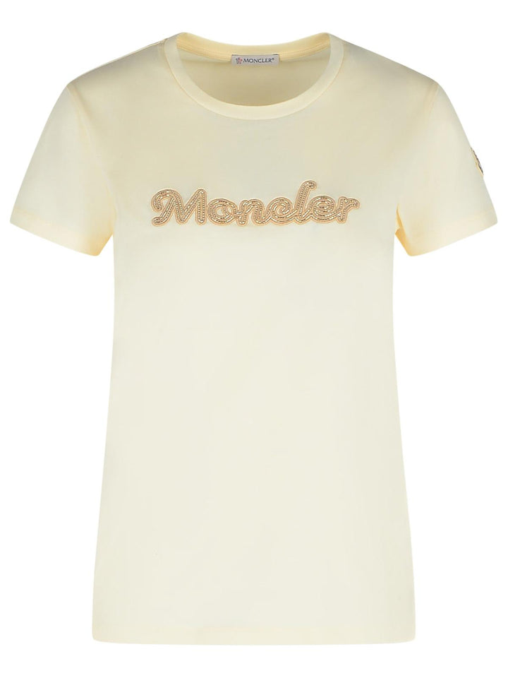 Moncler Cream Cotton T-Shirt Women