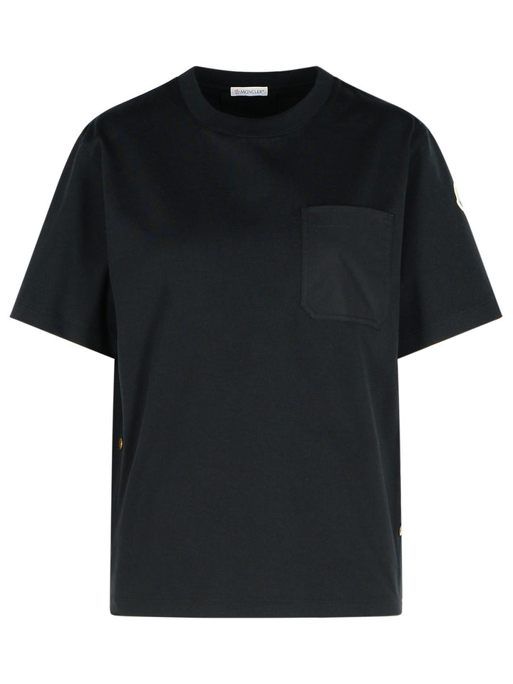 Moncler Black Cotton T-Shirt Women