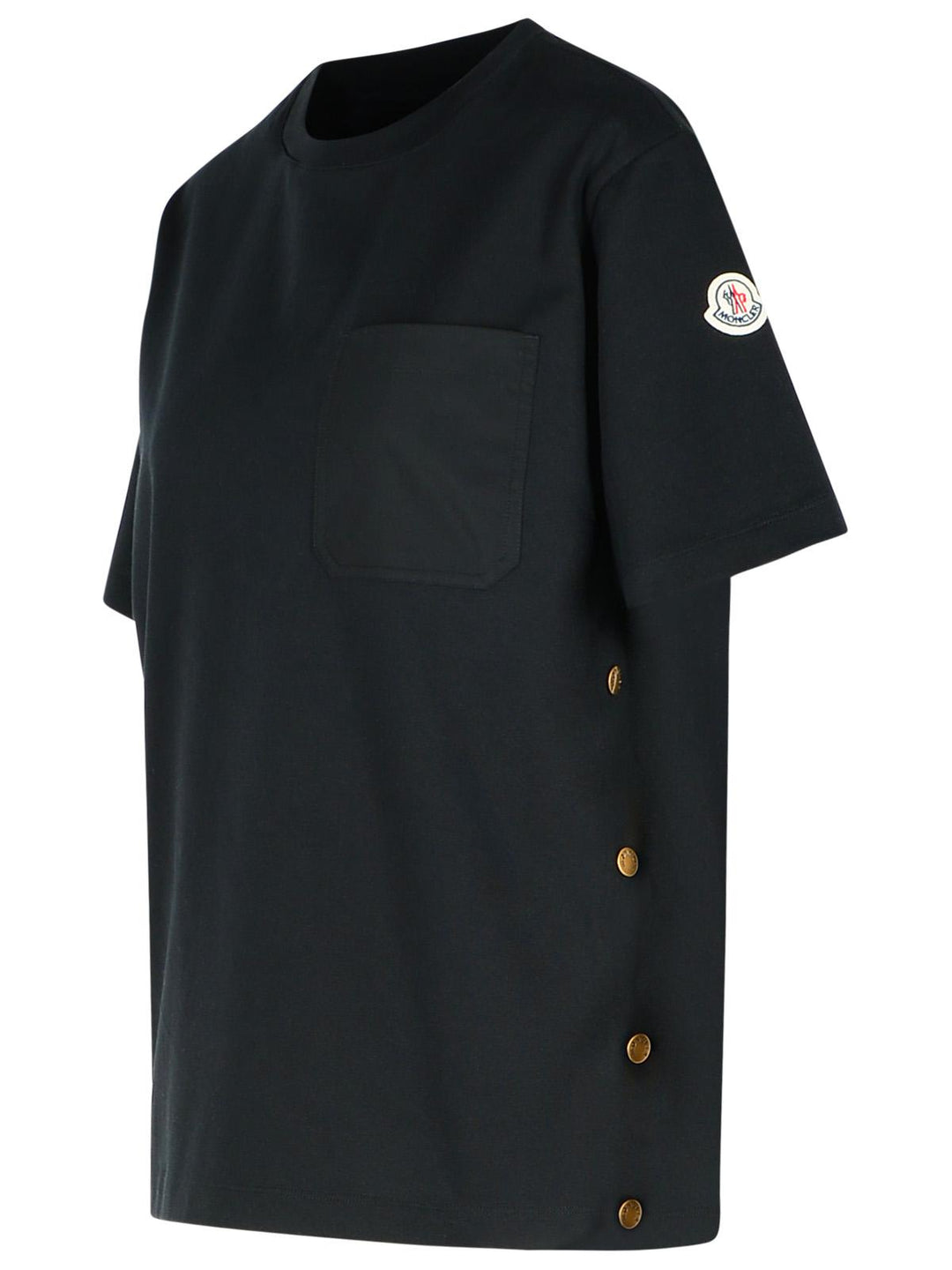 Moncler Black Cotton T-Shirt Women