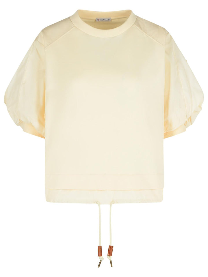 Moncler 'Over' Ivory Cotton T-Shirt Women