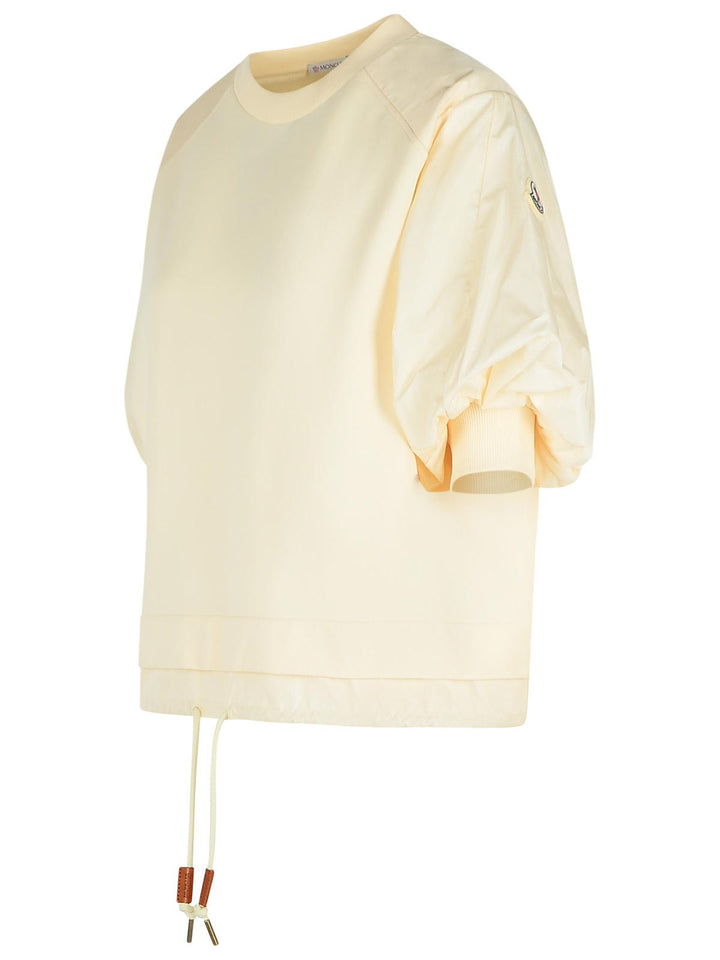 Moncler 'Over' Ivory Cotton T-Shirt Women
