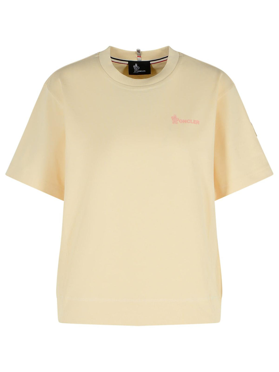 Moncler Grenoble Cream Cotton T-Shirt Women
