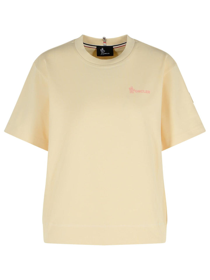 Moncler Grenoble Cream Cotton T-Shirt Women