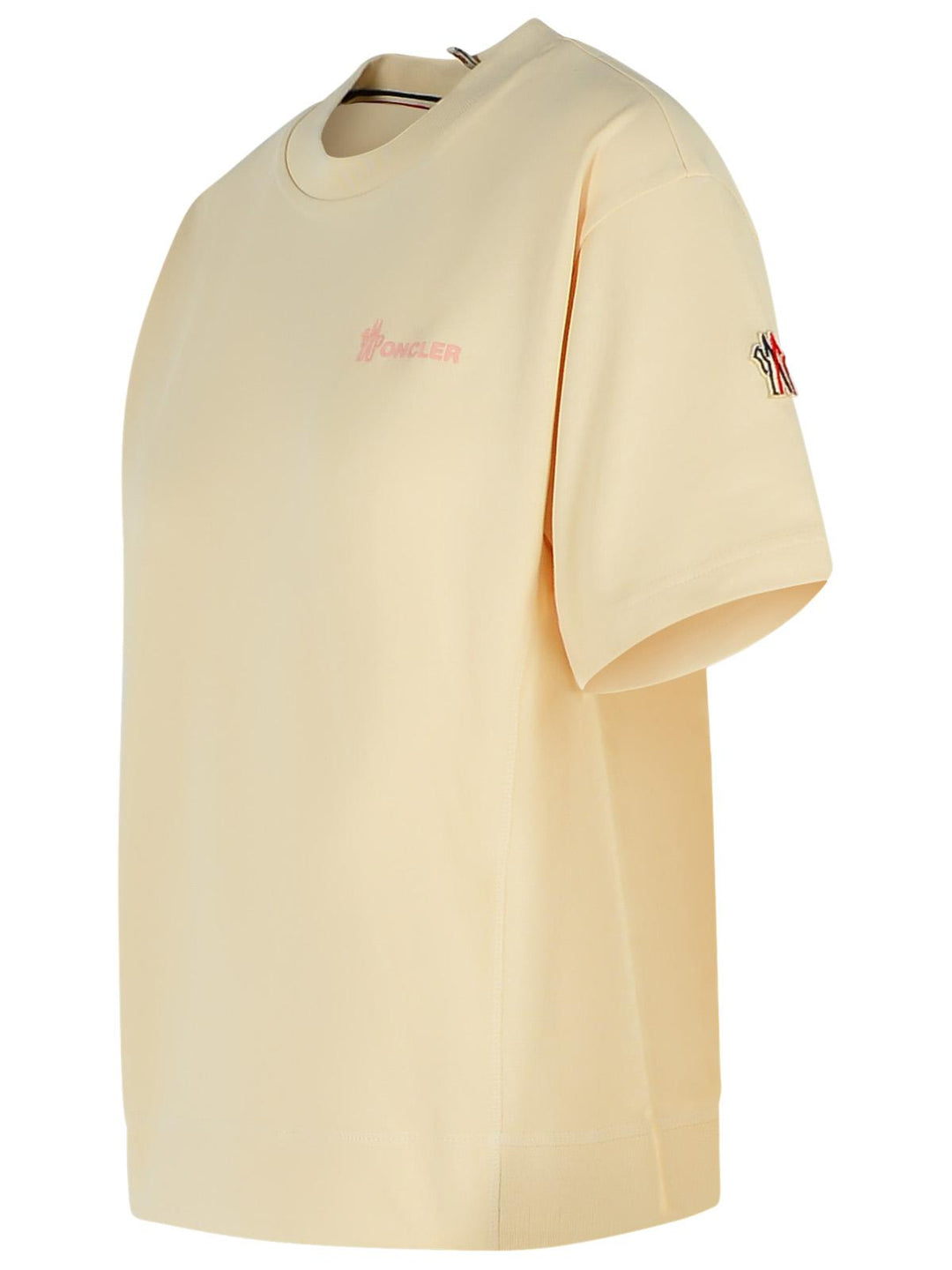 Moncler Grenoble Cream Cotton T-Shirt Women