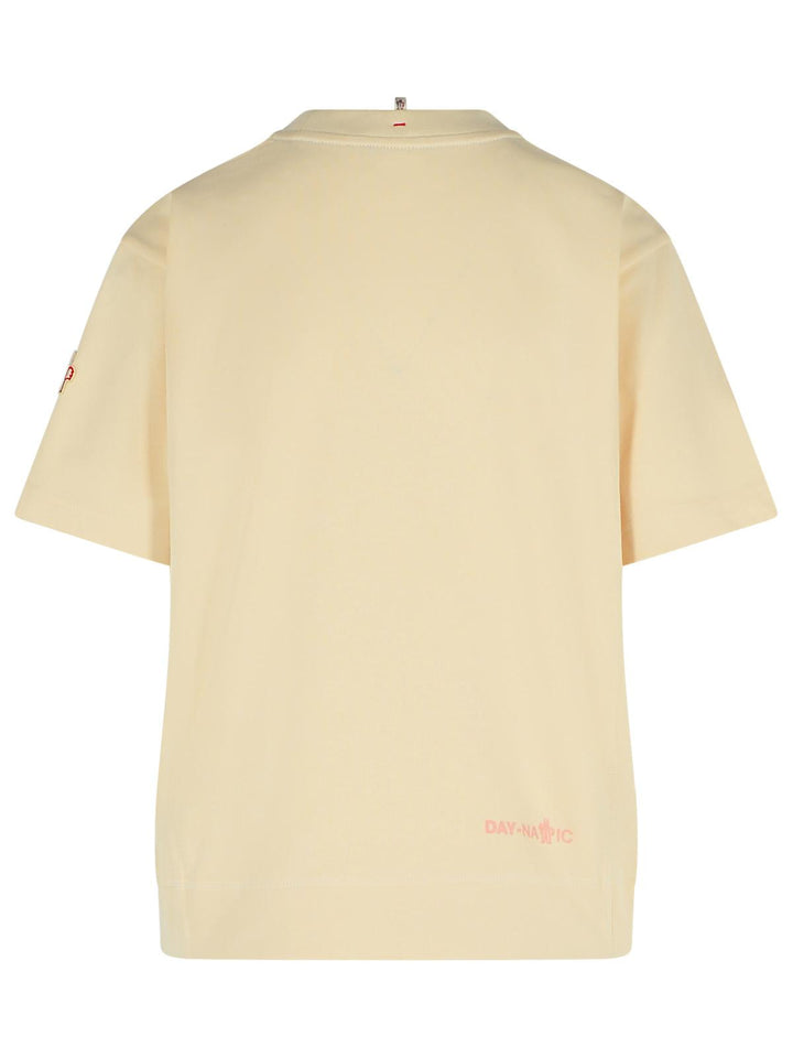 Moncler Grenoble Cream Cotton T-Shirt Women